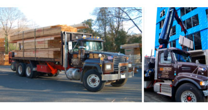 Kuiken Brothers fleet of 80+ vehicles, (including moffets, boom, pick-up trucks, tractor trailers and more) will provide you with material exactly when and where you need it