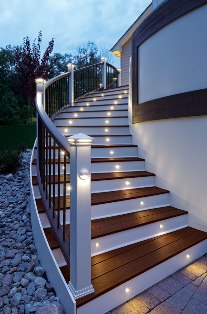 Deck clearance riser lighting