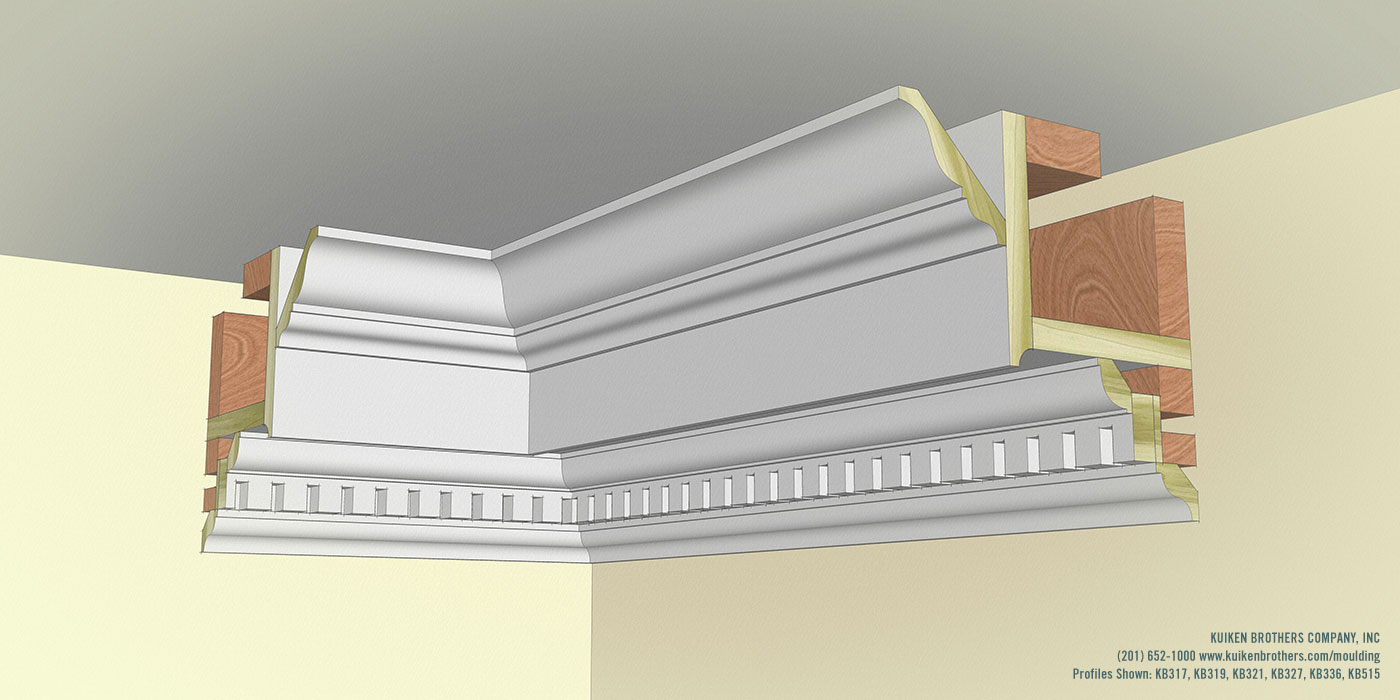 Georgian Dentil Crown Cornice Bed Mould Kuiken Brothers