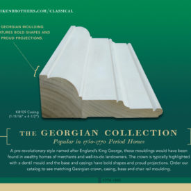 Federal vs Georgian Architectural Moulding - Key Features of Kuiken Brothers KB Classical Moulding
