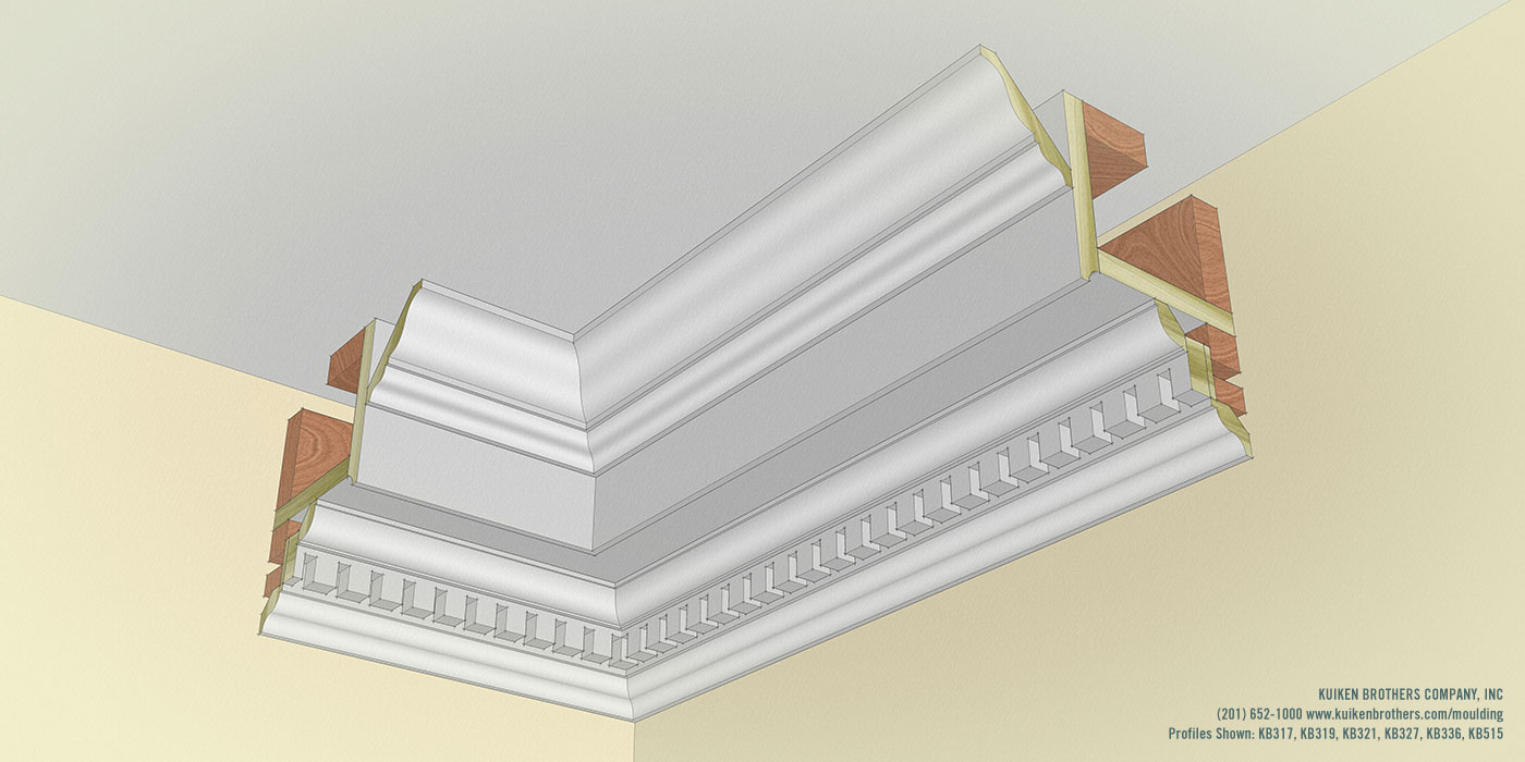 Georgian Dentil Crown Cornice Bed Mould Kuiken Brothers