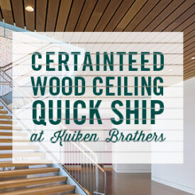 CertainTeed Wood Ceiling Quick Ship Program - Learn More at Kuiken Brothers in NJ & NY