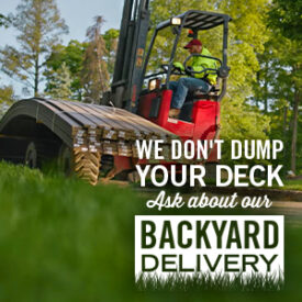 Kuiken Brothers Won't Dump Your Deck - Check Out Our Delivery Capabilities