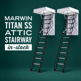 Marwin Titan SS Scissor Attic Stairway Now In-Stock at Kuiken Brothers NJ & NY
