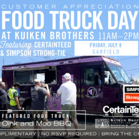 CertainTeed & Simpson Strong-Tie LIVE Demo Day and Food Truck Event at Kuiken Brothers - July 8th, 2022