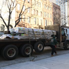 Iron Woods Ipe Vanish Rain Screen Delivery to NYC's Upper West Side by Kuiken Brothers