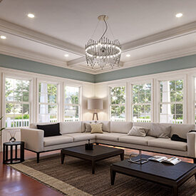 Modern Craftsman Arts & Crafts Living Room Created With Kuiken Brothers Modern Craftsman Moulding Collection