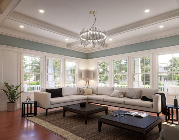 Modern Craftsman Arts & Crafts Living Room