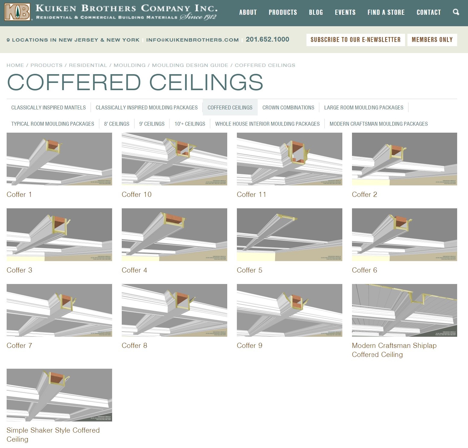 Download Coffered Ceiling Moulding Plans from Kuiken Brothers Moulding
