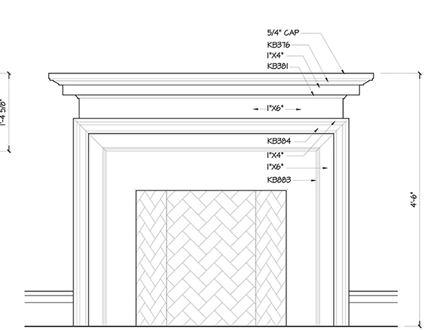 Modern Craftsman Mantel