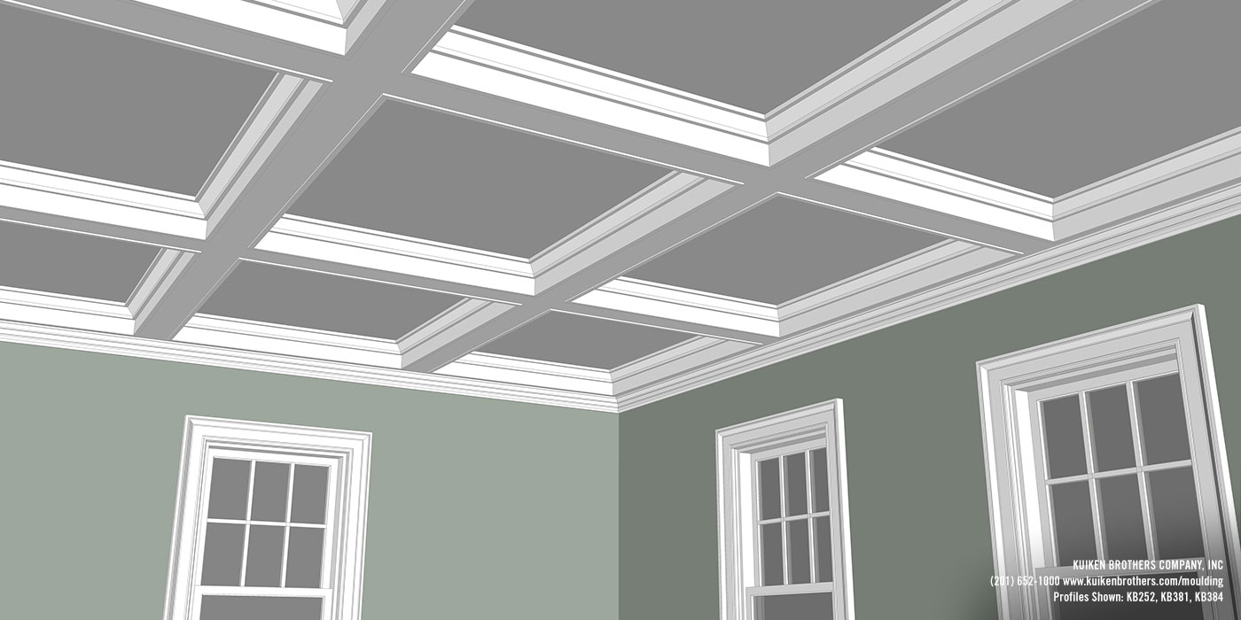 Simple Shaker Style Coffered Ceiling