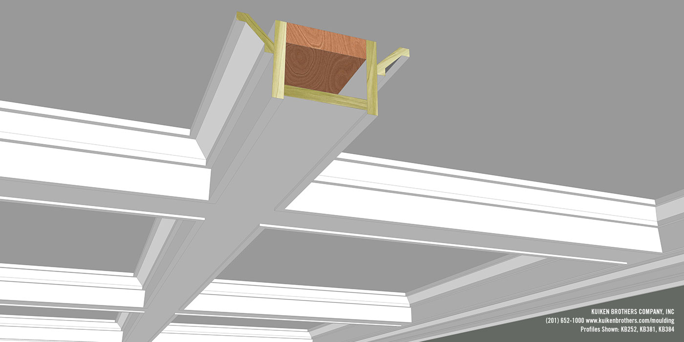 Simple Shaker Style Coffered Ceiling