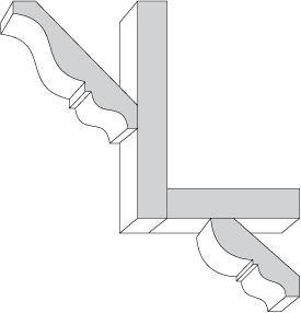 Colonial Revival Crown Boxed Cornice