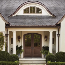 ThermaTru Mahogany-Grained Common Arch Doors Available at Kuiken Brothers Locations Throughout NJ & NY