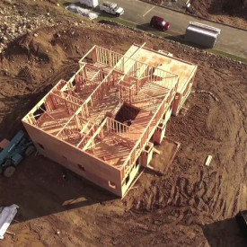 The Delivery - Residential New Construction with Truck Mounted Moffett Forklift - Kuiken Brothers in NJ & NY