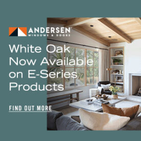 Andersen Windows & Doors Contemporary White Oak Now Available on E-Series Products at Kuiken Brothers Locations in NJ & NY