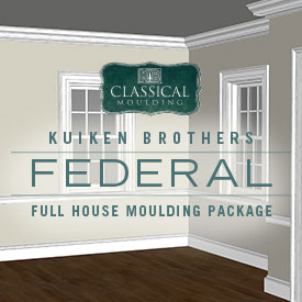 Federal Style Moulding Package - Whole House Interior Elevation Ideas featuring Kuiken Brothers Classical Moulding