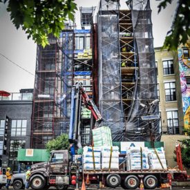 Booming 17,000+ square feet of fiberglass and mineral wool insulation to these new luxury condos in downtown Jersey City.