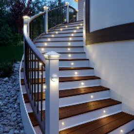 Trex Deck and Rail Lighting Options - Cap, Deck Rail, Riser and Recessed Deck Lighting - Available at Kuiken Brothers in NJ & NY